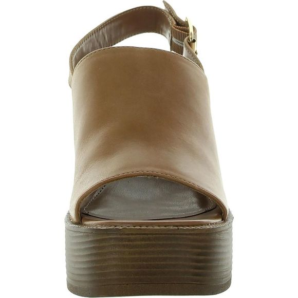 Steve Madden Womens Tan Leather Slingback Platform Heels Shoes NWT. WORN TWICE- - Picture 3 of 3